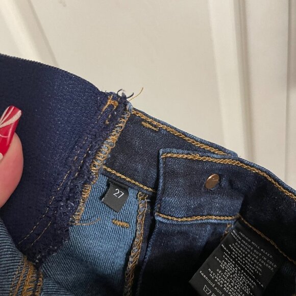 J Brand Womens Dark Wash Stretch Low Rise Skinny Maternity Jeans Size 27 - Picture 3 of 9